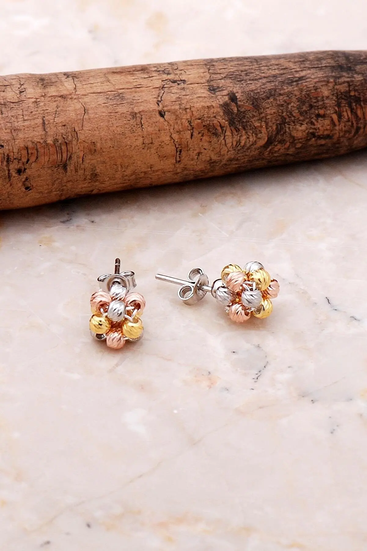 

Dorissa Gold Gilded Rose Silver Earrings