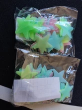 Decal Wallpaper Decorative 3d-Stars Luminous Fluorescent Glow-In-Dark 50pcs Plastic