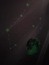 Luminous Moon and Stars Wall Stickers for Kids Room Baby Nursery Home Decoration Wall