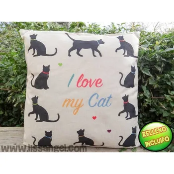 

Cat Cushion (43x43) "Catlovers" - I Love my cat