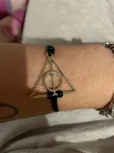 Brazalete triangular redondo de cuero negro para hombre y mujer, cuerda de cuero antigua Vintage, moda clásica, película de película, joyería, venta al por mayor