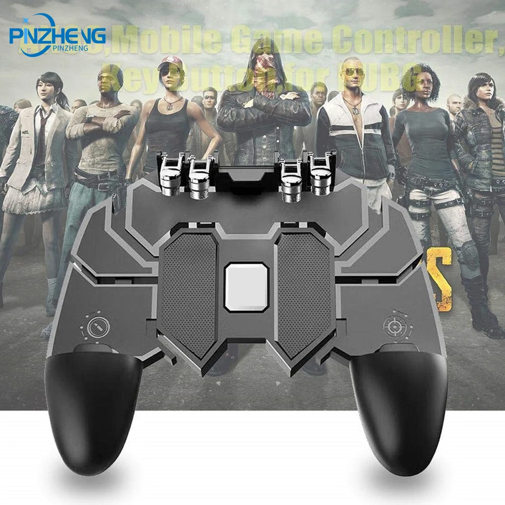 

PINZHENG Mobile PUGB Controller Gamepad Turnover Button Gamepad For PUBG iOS Android Six Finger Operating Joysticks Peripherals