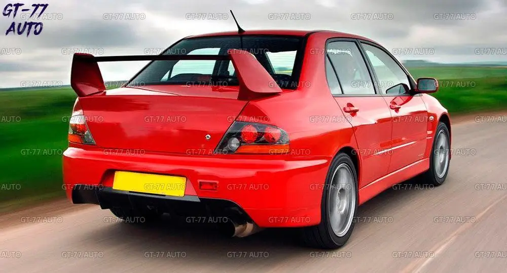 Spoiler on trunk lid case for Mitsubishi Lancer 9 2003-2009 saber exterior material ABS plastic styling tuning pad