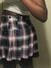 Faldas plisadas Y2K para mujer, faldas plisadas a rayas negras y rosas, Tank Cute Sweet Girls, falda para la escuela a cuadros con cordones, Mini guantes góticos, falda de encaje