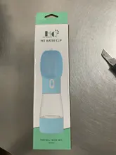 HOOPET-botella de agua portátil para perros, tazón alimentador, botella de comida, para viajes al aire libre, tazón de agua para perros