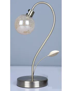 

Table lamp. DESKTOP OR METAL DESK AND CRYSTAL. LEATHER AND CLEAR GLASS. G9 light Ref. 73037-1T AB