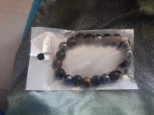 Pulsera de piedra Natural con Triple protección, brazalete de hematita y obsidiana negra, Ojo de Tigre
