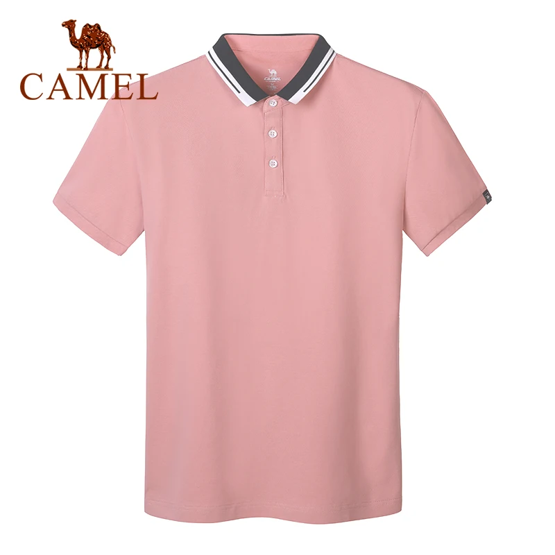 Мужская Спортивная Футболка CAMEL с коротким рукавом теннисная рубашка для походов