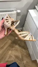 WUXIJIAO-Zapatos de baile de satén con diamantes de imitación para mujer, baile latino, suela suave, para salsa, tacón de 5 a 10cm