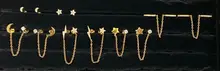 Earrings-Chain Jewelry Handcuff Punk Bling Silver Gothic S925 Women/girl Luxury Rhinestones-Hiphop