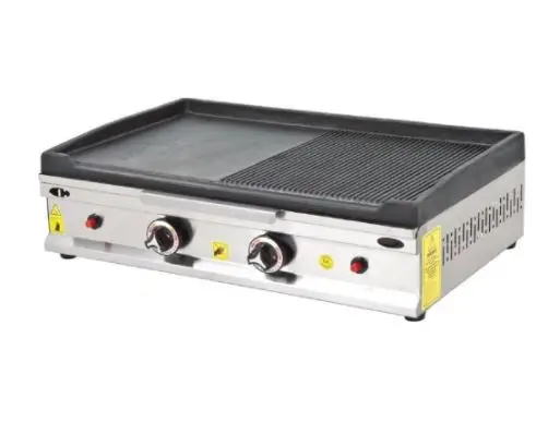 28 '' 70 cm Propane Gas LPG Commercial GROOVED and Flat CAST IRON Surface Countertop Cooker Grill Hot Plate Cooktop Griddle | Дом и