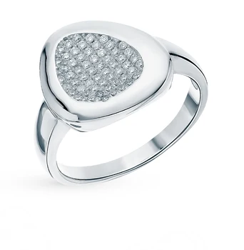 

Silver ring with cubic zirconia sunlight sample 925
