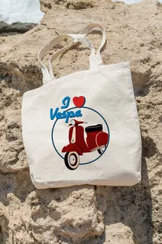 

Angemiel Bag I Love Vespa Shopping Beach Tote Bag