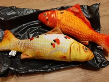 Pet Soft Plush Creative 3D Carp Fish Shape Cat Toy Gifts Catnip Fish Stuffed Pillow Doll