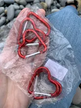 5 uds forma de corazón Mini mosquetón Montañismo al aire libre senderismo colgando hebilla de campamento montañismo gancho al aire libre mosquetón