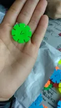 Copos de nieve de espesar los niños grandes bloques de construcción de plástico de intelectualidad niñas insertar de almacenamiento de caja de juguete