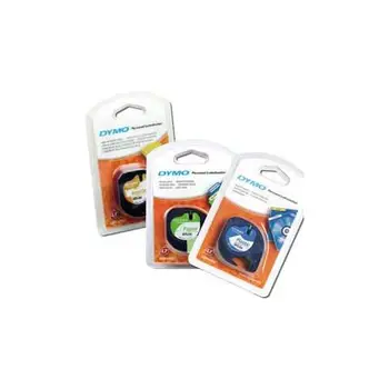 

Plastic tape for labeling machine size 12 mm x 4 m black and white