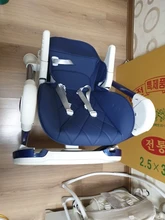 Silla alta de lujo multifunción reclinable para bebé, asiento alto con rueda, mesa de comedor para niños, silla para dormir, juego fácil