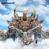 Microworld 3D Metal DIY Puzzle Dragon Palace Buildings Model Kits Assemble Jigsaw Desktop Decoration Toys Gift For Adult Teen 1