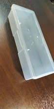 Caja de almacenamiento transparente rectangulares de plástico para manicura, pincel de diamantes de imitación para pulir y Limar, contenedor de limas, 193x77x39mm