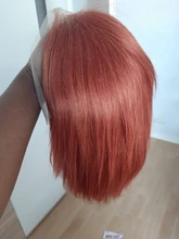 Malaika-peluca recta con corte Bob, pelucas de cabello humano con encaje frontal, 13x4, rojo y azul, brasileño, prearrancado, 180% Remy, pelucas de cabello humano