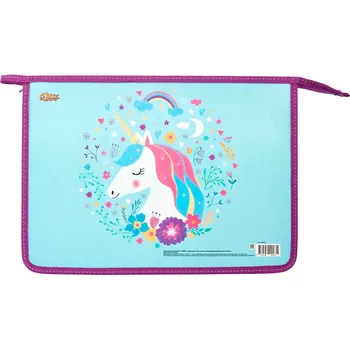 

Folder for exercise books No. 1 School Unicorn A4, plastic + laminated cardboard zipper