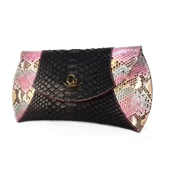 

Leather bag. Clutch snakeskin Python