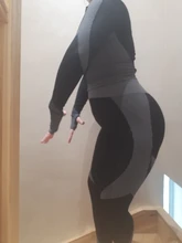 Sport Gym Suits Wear Yoga-Sets Running-Clothes Long-Sleeve Seamless Female Women Fitness