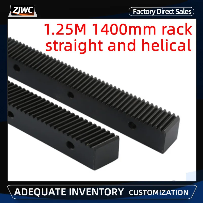 1pc 1.25 Mod right helical rack straight rack 1400mm Helical Gear Rack 1.25M 22*25 Metal Steel