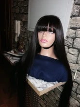 Extensiones de cabello humano peruano no Remy 1B, pelo liso con cierre de encaje, 4 Uds.