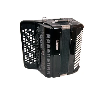 

Jh5120-b accordion push button 70/120/7/2, black, with case, Aurus