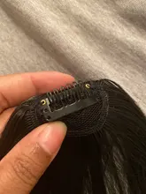 MEIFAN-extensiones de cabello con flequillo frontal, postizo sintético Natural, flequillo de aire, Clip en flequillo, negro y marrón