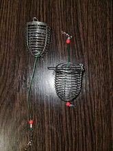 1 Uds 4,5*5,7 cm/4*4,6 cm/3,4*3,6 cm de pescado pequeño de acero inoxidable cebo jaula canasta alimentadora HolderFishing atraer jaula accesorios de pesca