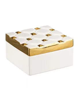 

BOX BLANCO-ORO CERAMIC DECOR 20X20X12,50 CM