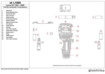 

Interior trim for Lexus SC 1992-2000. Set L1095.