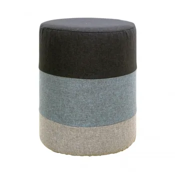 

Rebecca Mobili Pouffe Seat Beanbag Footstool Texture Grey White Light 45x35x35