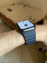 Correa de cuero para Apple Watch, banda magnética de 44mm, 40mm, 38mm y 42mm para reloj inteligente iWatch series 3, 4, 5, se, 6