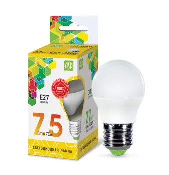

Lamp led led ball-standard 7.5 W 230v E27 3000 K 675lm ASD