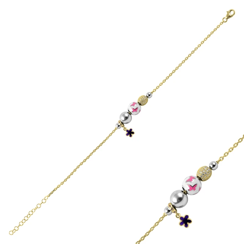 Серебряный 925 пробы браслет с кубическим цирконием