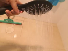 Shower-Head Wall-Mounted Hand-Held Black 3-Function with Matte