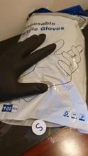 Guantes de nitrilo desechables de seguridad para el trabajo, resistentes al agua, grado alimenticio, antialergias, mecánicos y sintéticos, color negro, 100 Uds.