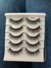 5 Par 3D visón pestañas falsas corto Natural suave y dramático pestañas falsas hecho a mano sin Cruel maquillaje extensión de pestañas