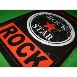 

Poster sheet ROCK STAR Vintage decor plate for room wall, lounge, bar, garage