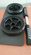 Rueda abdominal de fitness, rodillo antideslizante con patrón de neumático y alfombrilla para tonificación de los músculos y ejercicios de fuerza, material para gimnasio con diámetro de 15cm