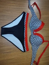 Bikini con cuello Halter para mujer, traje de baño liso de talla grande brillante, conjunto de Bikini bordeado, bañador Sexy de dos piezas con Push-Up 2021