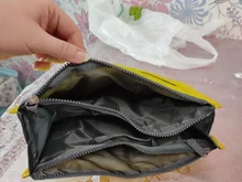 Organizador de viaje de nailon para mujer, bolso grande líneas, maquillaje, cosmético