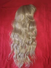 Largo SHANGKE-Peluca de pelo rizado sintético resistente al calor para mujer, pelo falso Natural con parte de pelo medio