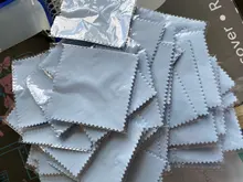 Paño de limpieza de Color plata de ley 8x8cm, paño de pulido, limpieza suave, doradas y plateadas paño de limpieza de joyas, 10 Uds., 50 Uds.