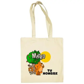 

Cloth bag Madrid bear and Madroño customizable with name