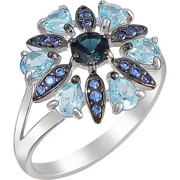 

Sokolov ring with Topaz and cubic zirconia
